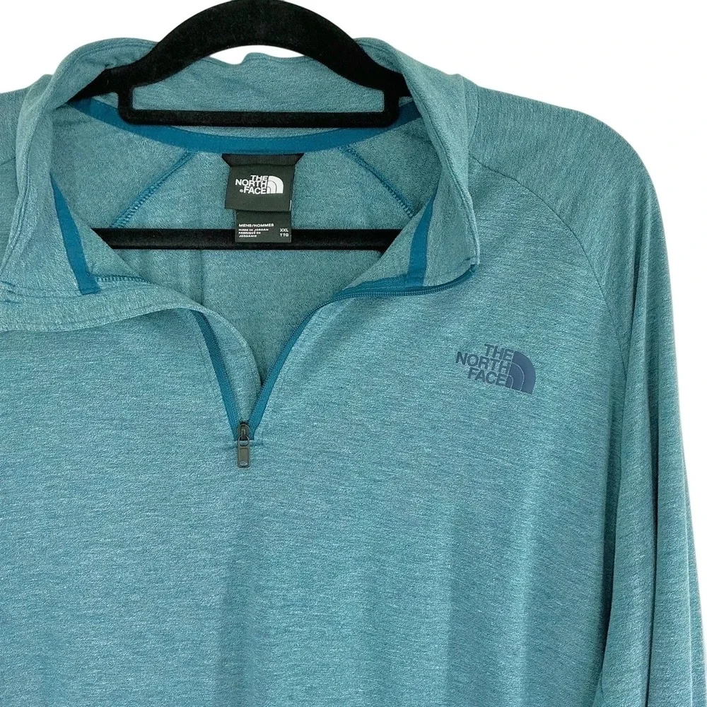 The North‎ Face Men's XXL Quarter Zip Pullover Blue Performance Stretch